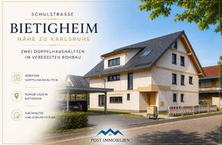 Doppelhaushälfte kaufen in 76467 Bietigheim, Moderne Doppelhaushälften im veredelten Rohbau – familienfreundliche Lage in Bietigheim