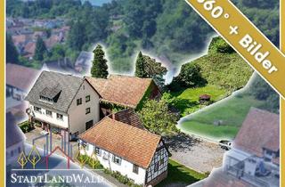 Anlageobjekt in Winterbergstraße 83, 66996 Erfweiler, Großes Anwesen mit Pension, FeWos, vermietetem Fachwerkhaus, Scheune & Bachlauf in Erfweiler