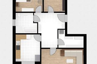 Wohnung mieten in Nicolaus-Dierling-Straße 11, 23966 Wismar-West, Neubau, 3-Raumwohnung mit Fußbodenheizung, Terrasse/Balkon, Vollbad und Rollläden