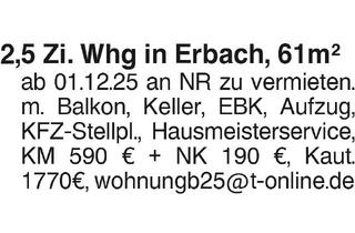 Wohnung mieten in 89155 Erbach, 2,5 Zi. Whg in Erbach,