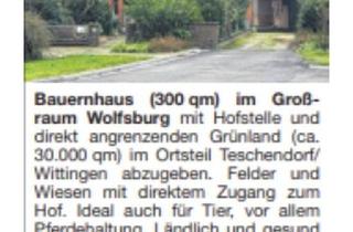 Bauernhaus kaufen in 29378 Wittingen, Wittingen - Bauernhof mit angrenzendem Grünland zu verkaufen