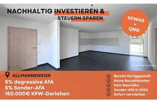 Wohnung kaufen in 77963 Schwanau, KFW40+QNG * ab 10% AfA * 3-Zi-Wohnung * Neubau 2025 * Carport+Keller * 79 m² * Allmannsweier
