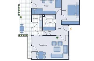 Wohnung mieten in 82110 Germering, Freundliche, helle 80m2 Wohnung mit 3 Zimmern und schöner Dachterrasse (35m2)