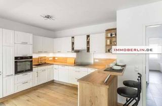 Haus kaufen in 16259 Falkenberg, IMMOBERLIN.DE - Moderner Bungalow mit traumhaftem Sonnengarten & verpachtetem Land