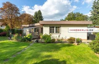 Haus kaufen in 14552 Michendorf, IMMOBERLIN.DE - Kapitalanlage! Familienfreundlicher Bungalow mit Sonnengarten & Wohnrecht