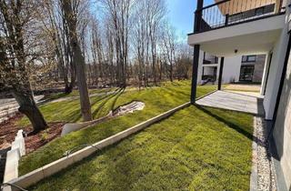 Wohnung kaufen in 04179 Leipzig, Leipzig - NEUBAU mit 5-Zimmern 70m² WOHNEN 2 x TERRASSEN BLICK in den AUENWALD KAMIN 2 x TG-SP ca. 7.000m² eingezäunter Gemeinschaftsgarten