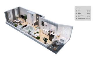 Wohnung kaufen in 09131 Hilbersdorf, Lichtdurchflutetes 1 Zi. Apartment mit herrlichem Balkon