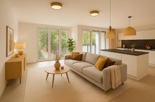 Wohnung mieten in Bahnstraße 39 b, 63225 Langen, 3-Zimmer Wohnung mit luxuriösen Bädern, EBK, Loggia, Terrasse & Garten in zentraler Lage von Langen