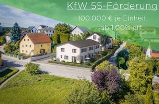Doppelhaushälfte kaufen in 93107 Thalmassing, KfW 55 - Nachhaltig bauen, modern wohnen: Neubau-Doppelhaushälfte mit Garten und Terrasse