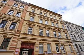 Wohnung mieten in Puschkinstraße 19, 06108 Nördliche Innenstadt, Wohnen mit Gartenfeeling – 3-Raum-Erdgeschosswohnung mit Terrasse