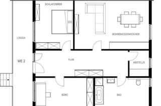 Wohnung mieten in 75015 Bretten, Erstbezug nach Sanierung: schöne 3,5-Zimmer-Wohnung mit EBK und Loggia in ruhiger Lage (Wanne)