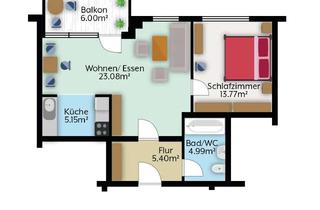 Wohnung mieten in Am Mahlbusen, 16321 Bernau, Helle 2-Zimmer-Wohnung mit Balkon im 1. OG in Bernau bei Berlin
