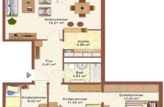 Wohnung mieten in Am Reiherhorst, 15537 Erkner, Attraktive 4-Zimmer-Wohnung mit Balkon in Erkner