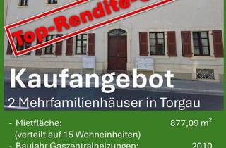 Mehrfamilienhaus kaufen in 04860 Torgau, 2 Mehrfamilienhäuser mit 15 Wohneinheiten, in Torgau