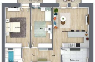 Wohnung mieten in An Der Enckekaserne, 39110 Stadtfeld West, Erstbezug: KfW 55 = geringe Nebenkosten, hochwertige 3-Zimmer Wohnung mit Terrasse