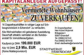 Doppelhaushälfte kaufen in 92681 Erbendorf, Vermietete Wohnhäuser zu verkaufen.