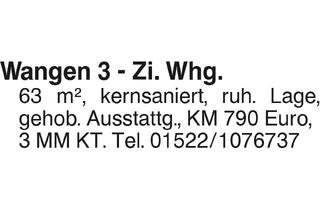 Wohnung mieten in 73117 Wangen, Wangen, 3-Zi.-DG.Whg.