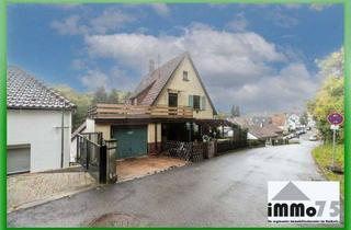 Einfamilienhaus kaufen in 75417 Mühlacker, freistehendes Einfamilienhaus mit Garten, Dachterrasse, Garage und großem Aussenstellplatz