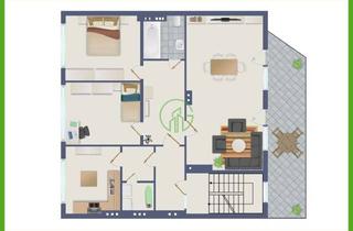 Wohnung mieten in 52351 Düren, Stadtwohnung mit Gartennutzung. Drei Zimmer, Balkon, ca. 114 m², Einbauküche, neues Bad. Im 2. OG.