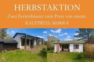 Haus kaufen in Am Walde, 19399 Dobbertin, ***Herbstaktion*** Zwei Ferienhäuschen auf eigenem Grundstück nur 800 Meter vom Dobbertiner See!!