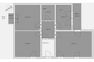 Wohnung mieten in 97877 Wertheim, Kernsanierte 3-Zimmer Dachgeschosswohnung mit Einbauküche in Wertheim-Stadt