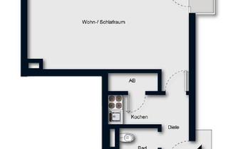 Wohnung kaufen in Schwetzinger Str., 68165 Schwetzingerstadt / Oststadt, 1‑Zi.-Apartment mit Loggia in MA‑Schwetzingerstadt – vermietet, Fernwärme, 6. OG - PROVISIONSFREI