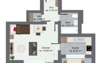 Wohnung mieten in Ludwig-Thoma-Straße 000, 85540 Haar, Frisch renovierte 1-Zi-Whg mit Loggia, von privat