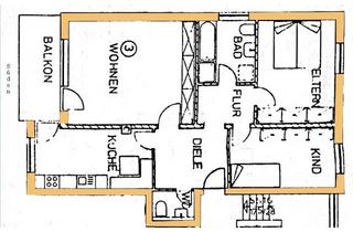 Wohnung mieten in Donauwörther Straße 222A, 86156 Oberhausen, 3-ZKB Wohnung mit Balkon und Garage in Augsburg-Oberhausen
