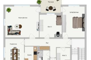 Wohnung mieten in Stettiner Straße, 96129 Strullendorf, Erstbezug nach Sanierung: Helle 4,5-Zimmer Erdgeschosswohnung mit eigenem Garten in Strullendorf