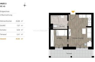 Immobilie mieten in Unritzstraße 38, 09117 Chemnitz, Senioren aufgepasst! Barrierefreie 2-Raum-Wohnung am Kulturpalast mit EBK & sonniger Terrasse