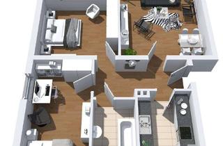 Wohnung mieten in Gneisenaustraße 45, 44628 Horsthausen, 3-Zimmer-Wohnung in Herne Horsthausen im EG mit Balkon und Wannenbad.