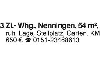 Wohnung mieten in 73111 Nenningen, 3-Zi.-Whg Nenningen