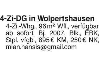 Wohnung mieten in 74549 Wolpertshausen, 4-Zi-DG in Wolpertshausen