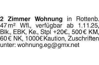 Wohnung mieten in 72108 Rottenburg, 2 Zimmer Wohnung