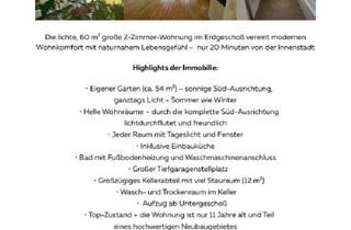 Wohnung kaufen in 87439 Kempten, Kempten (Allgäu) - Moderne,sehr helle 2-Zi-Wohnung mit großem Garten zu verkaufen