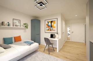 Wohnung kaufen in Am Historischen Lockschuppen 20-22, 90762 Fürth, Kompaktes Neubau-Microappartment im Herzen von Fürth; inkl. Balkon, TG-Stellplatz und Möblierung