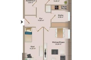 Wohnung mieten in Moritz-Bacharach-Straße 1 c, 59071 Hamm, Helle 3,5-Zimmer Dachgeschosswohnung in Hamm-Werries Maxi-Park/-Center