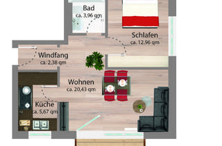 Wohnung kaufen in 85570 Markt Schwaben, Klein aber fein! 2 Zimmer gut geschnitten! Auch für Kapitalanleger!