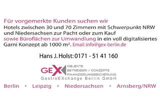 Gewerbeimmobilie kaufen in 30159 Hannover, Hotels mit 30-70 Zimmern per Pacht oder Kauf gesucht in NRW oder Niedersachsen