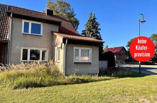 Doppelhaushälfte kaufen in 17322 Rossow, Rossow - HORN IMMOBILIEN++ Doppelhaushälfte in Rossow, sanierungsbedürftig mit kleinem Garten