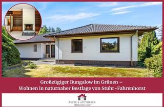 Haus kaufen in 28816 Stuhr, Großzügiger Bungalow im Grünen – Wohnen in naturnaher Bestlage von Stuhr-Fahrenhorst