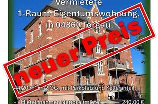 Wohnung kaufen in 04860 Torgau, Vermietete 1-Raum-Eigentumswohnung im Husarenpark, in 04860 Torgau