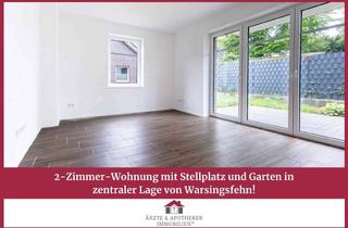 Wohnung kaufen in 26802 Moormerland, 2-Zimmer-Wohnung mit Stellplatz und Garten in zentraler Lage von Warsingsfehn!