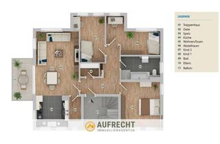 Wohnung mieten in 85244 Röhrmoos, AUFRECHT *EXKLUSIVER NEUBAU* - 4-Zimmer-Obergeschosswohnung mit sonnigem Balkon und Hobbyräumen