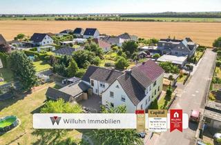 Doppelhaushälfte kaufen in 04509 Delitzsch, Delitzsch - Einziehen und wohlfühlen! 2019 Saniert | Kamin | Fußbodenheizung | Weitläufiger Garten | 7 Zimmer