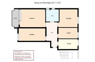 Wohnung mieten in Georg-Von-Boeselager-Str., 53117 Auerberg, 4-ZW mit Flur, sep. Küche, Bad mit BW+DU, Balkon, 1. OG!