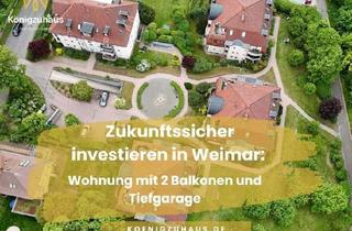 Anlageobjekt in 99425 Parkvorstadt, Zukunftssicher investieren in Weimar: Wohnung mit 2 Balkonen und Tiefgarage