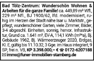 Haus kaufen in 83646 Bad Tölz, Bad Tölz-Zentrum