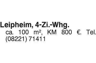 Wohnung mieten in 89340 Leipheim, Leipheim, 4-Zi.-Whg.