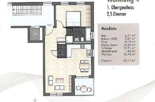 Wohnung mieten in 71272 Renningen, Exklusive, neuwertige 2,5-Zimmer-Wohnung mit Balkon und Einbauküche in Renningen